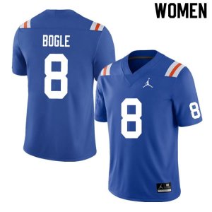 Women's Florida Gators #8 Khris Bogle NCAA Nike Blue Throwback Authentic Stitched College Football Jersey IAE8362GP